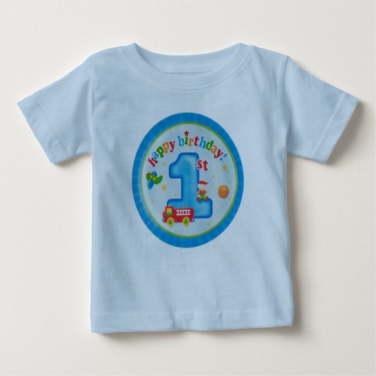 glücklicher erster Geburtstag Baby T-shirt (Vorderseite)