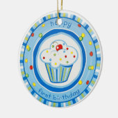 glücklicher erster Geburtstag Keramik Ornament (Links)