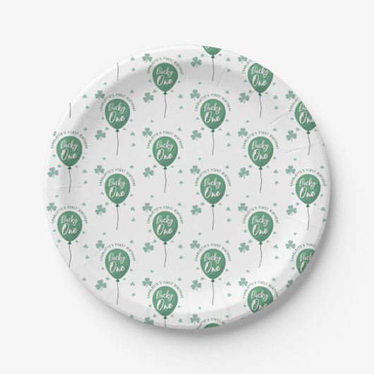 Glücklicher Erster Geburtstag St. Patricks Day Kle Pappteller (Vorderseite)
