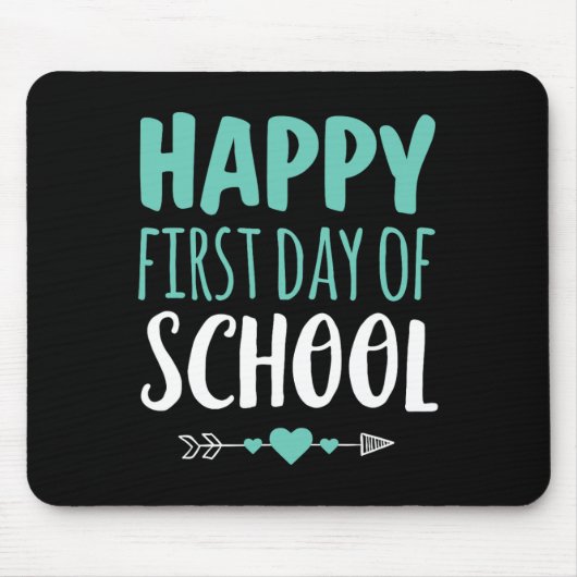 glücklicher erster Schullehrertag Arrow C Mousepad (Vorne)