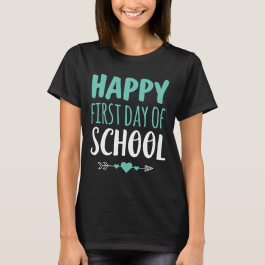 glücklicher erster Schullehrertag Arrow C T-Shirt (Vorderseite)