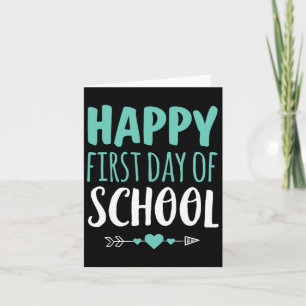 glücklicher erster Schullehrertag Arrow Cu Karte