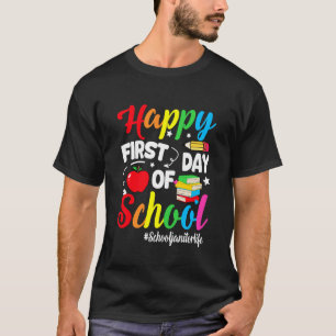Glücklicher erster Schultag Hausmeister Leben zurü T-Shirt