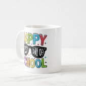 🌈 📚 glücklicher Erster Schultag Kaffeetasse (Vorderseite Links)