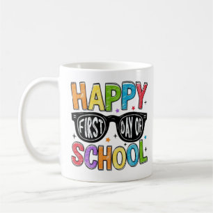 🌈 📚 glücklicher Erster Schultag Kaffeetasse