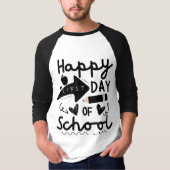 Glücklicher erster Schultag, Lehrer Schüler Kinder T-Shirt (Vorderseite)