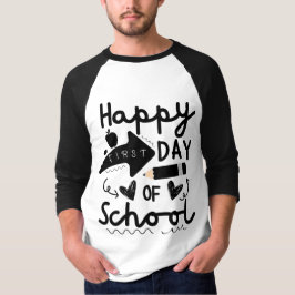 Glücklicher erster Schultag, Lehrer Schüler Kinder T-Shirt