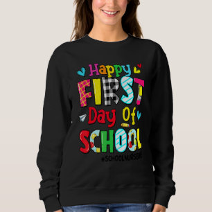 Glücklicher erster Schultag Schulkrankenschwester  Sweatshirt