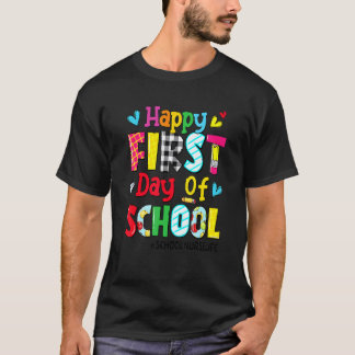 Glücklicher erster Schultag Schulkrankenschwester  T-Shirt