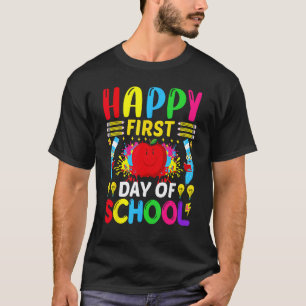 Glücklicher erster Schultag Süßer Junge Mädchen Le T-Shirt