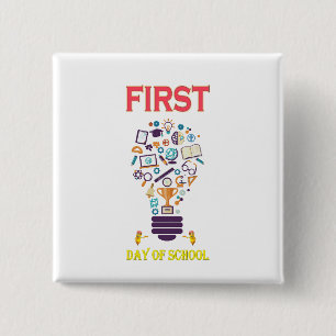 Glücklicher erster Schultag Zurück zur Schule Baby Button