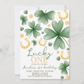 Glücklicher Erster St. Patrick's 1. Geburtstagsein Einladung (Vorderseite)