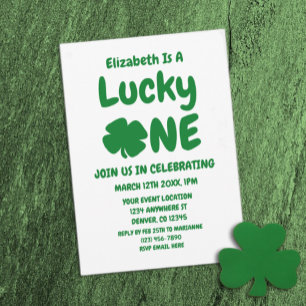 Glücklicher Erster St. Patrick's Day zum 1. Geburt Einladung