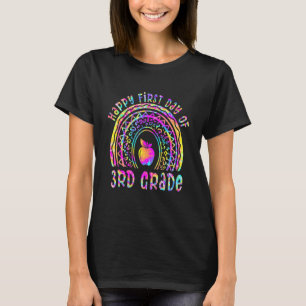 Glücklicher erster Tag der 3. Klasse Gefärbte Kraw T-Shirt