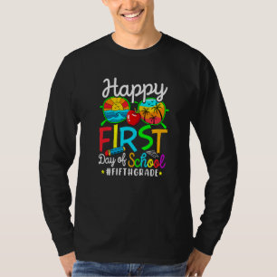 Glücklicher erster Tag der 5. Klasse Hübsche Sonne T-Shirt