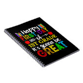 Glücklicher erster Tag der ersten Stufe Notizblock (Rechte Seite)