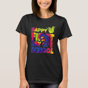 Glücklicher erster Tag der Gefärbte Krawatte der S T-Shirt