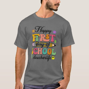 Glücklicher erster Tag der Schule Niedliche Blume  T-Shirt