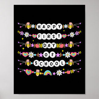 Glücklicher erster Tag der Schulfreundschaft Armbä Poster