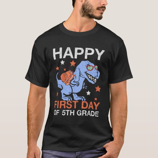 Glücklicher erster Tag des 5. T-Shirt (Vorderseite)