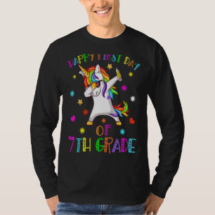 Glücklicher erster Tag des 7. Grade Dabbing Unicor T-Shirt