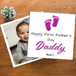 Glücklicher Erster Tag des Vaters - Personalisiert Feiertagskarte