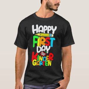 Glücklicher erster Tag im Kindergarten Lehrer Zurü T-Shirt