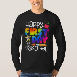 Glücklicher erster Tag im Kindergarten-Tie-Dye für T-Shirt