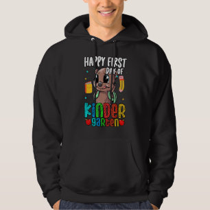 Glücklicher erster Tag Kindergarten Quokka Kinder Hoodie