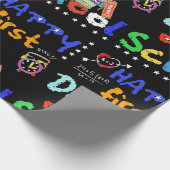 Glücklicher erster Tag Schulder niedlichen Geschenkpapier (Ecke)