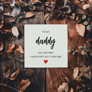 Glücklicher erster Valentinstag als Papa Feiertagskarte