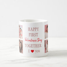 Glücklicher erster Valentinstag Becher | Paarfotos