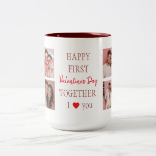 Glücklicher erster Valentinstag Individueller Kaff Zweifarbige Tasse
