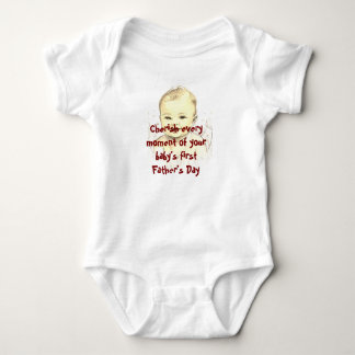 Glücklicher erster Vatertag Baby-Body Baby Strampler