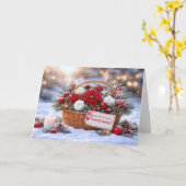 Glücklicher erster Weihnachtskorb mit schönen Blum Karte (Gelbe Blume)