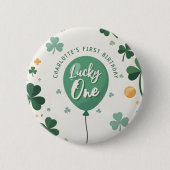 Glücklicher Erster zum 1. Geburtstag St. Patrick's Button (Vorderseite)