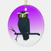 Glücklicher Eulen-Schmuck Keramik Ornament (Links)