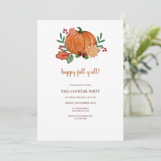 glücklicher Fall Einladung (Stehend Vorderseite)