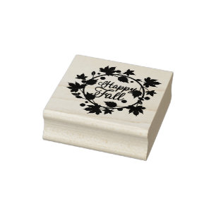 glücklicher Fall Gummistempel