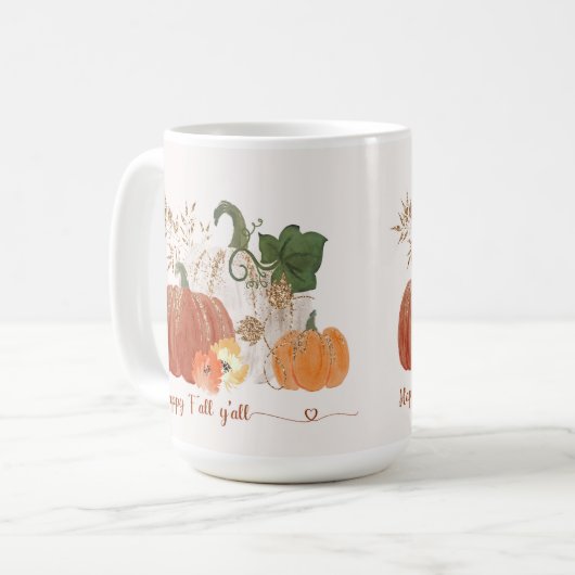 glücklicher Fall Kaffeetasse (Vorderseite Links)