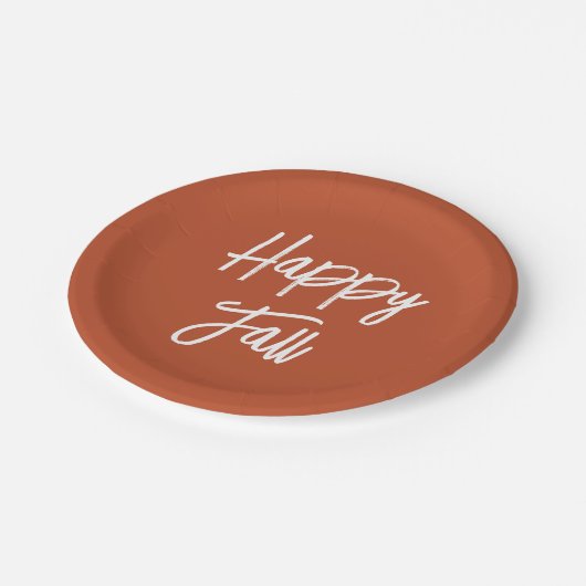 glücklicher Fall Pappteller (Schrägansicht)