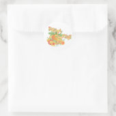 glücklicher Fall Runder Aufkleber (Tasche)