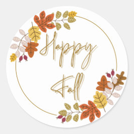 glücklicher Fall Runder Aufkleber