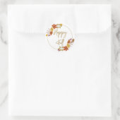 glücklicher Fall Runder Aufkleber (Tasche)