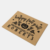 Glücklicher Fall Sie kundenspezifisches rustikales Fußmatte (Schrägansicht)