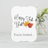 Glücklicher Fall sind Sie es Herbst Einladung (Stehend Vorderseite)