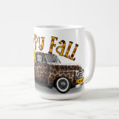 GLÜCKLICHER FALL VINTAGER LKW MIT SONNENBLUMEN KAFFEETASSE (VorderseiteRechts)