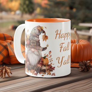 Glücklicher Fall, Y'all Gnome Zweifarbige Tasse