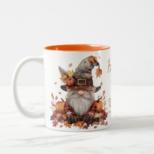 Glücklicher Fall, Y'all Gnome Zweifarbige Tasse (Links)