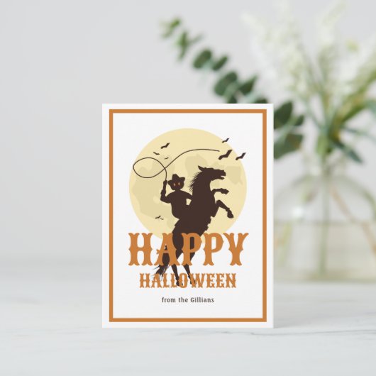 glücklicher Familienname Postkarte (Stehend Vorderseite)